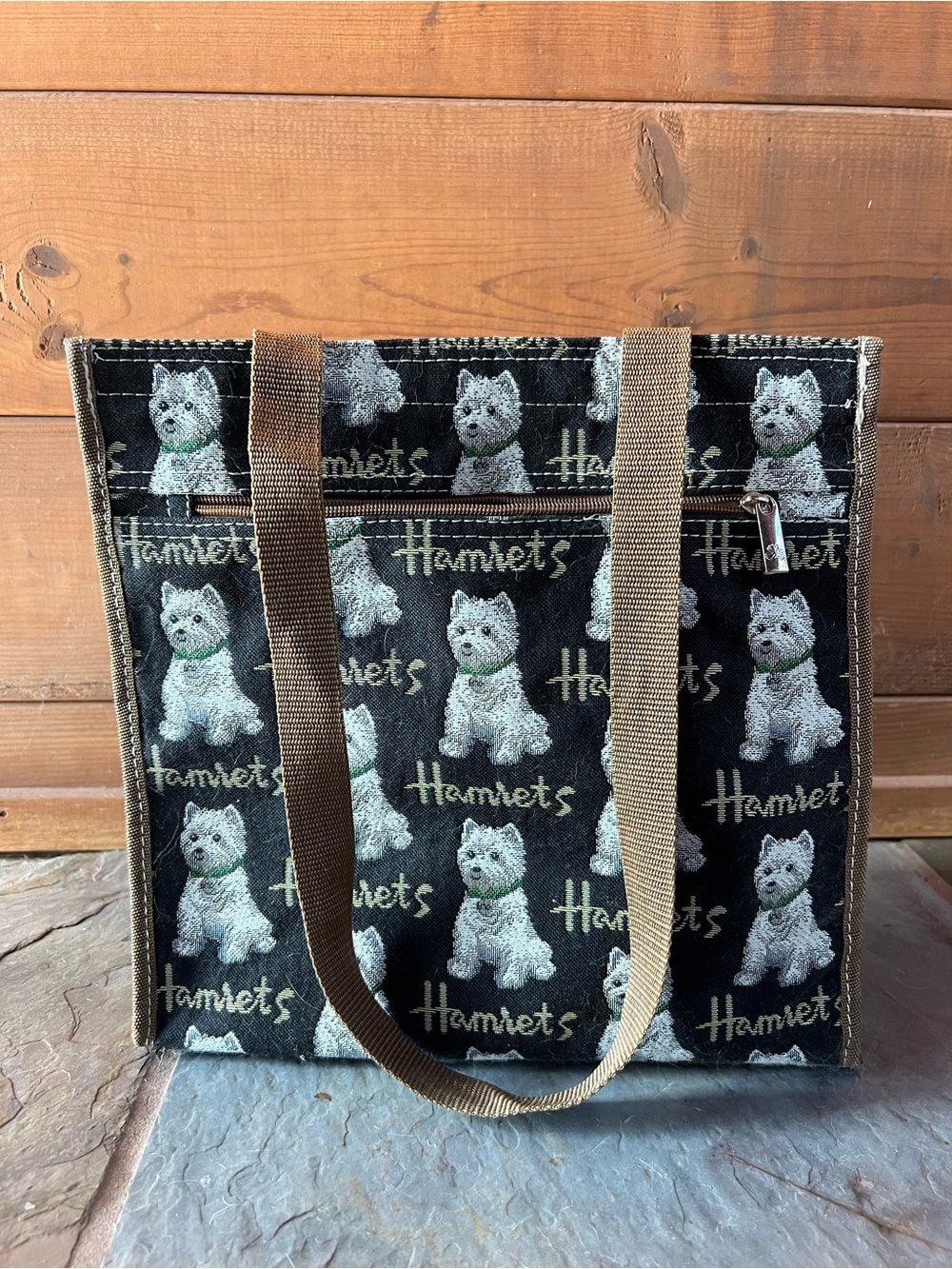 Hamnets Black Westie Terrier Dog Tote/Travel Bag